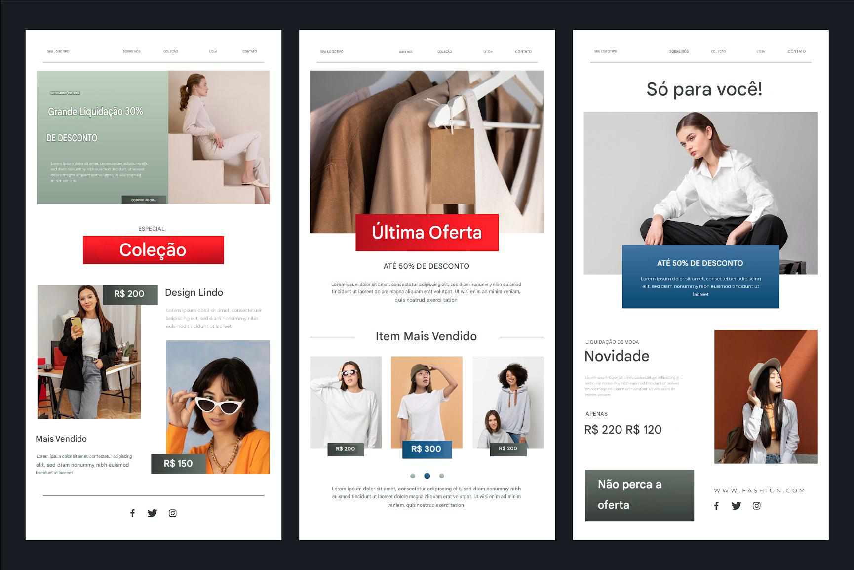 Desenvolvimento de E-commerce e UI Design para plataforma de moda criado pela Front Design em Mogi Mirim